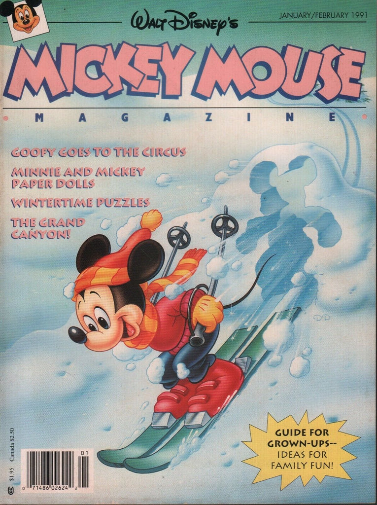Mickey Mouse Magazine January/February 1991 Goofy, Minnie & Mickey 071217DBE