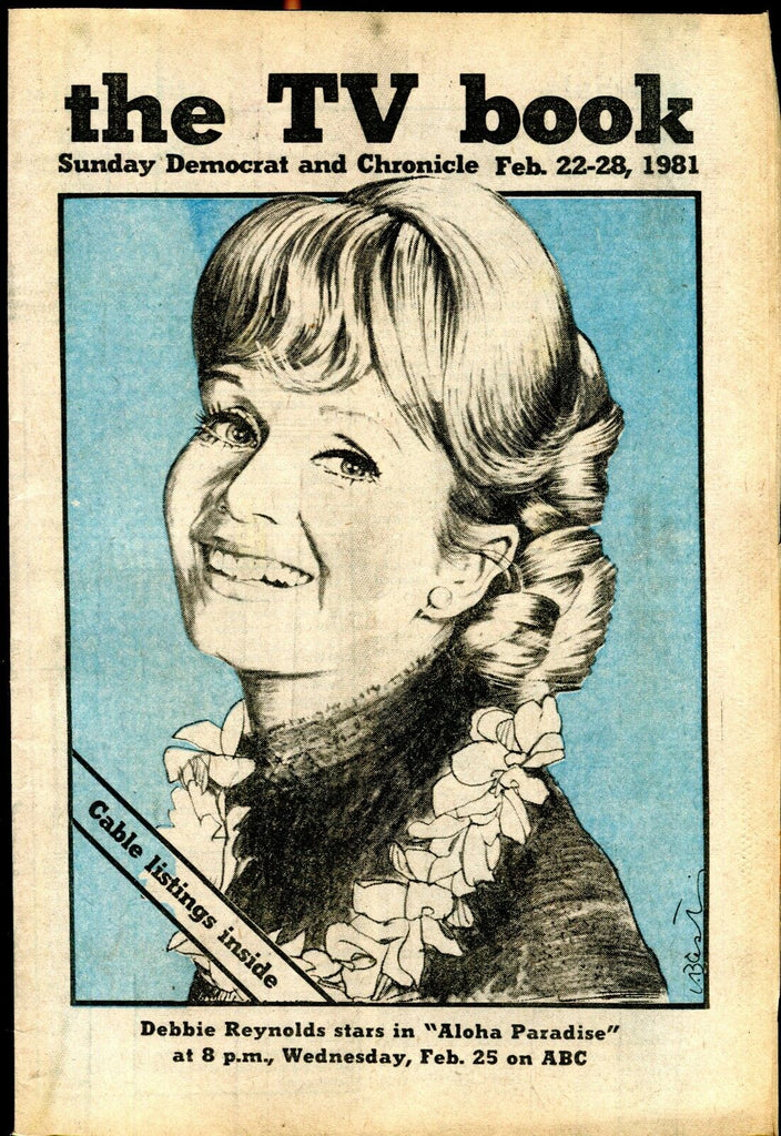 TV Book Democrat And Chronicle February 22-28 1981 Debbie Reynolds EX 021917jhe