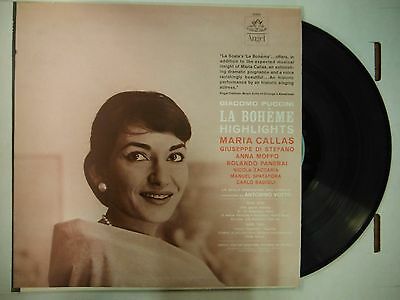 33 RPM Vinyl Giacomo Puccini La Boheme Highlights Angel 35939 020315KME