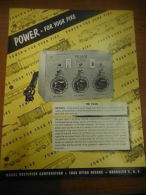 Model Rectifier Corp Brooklyn Tri Pack Power for Your Pike Brochure 1229SM