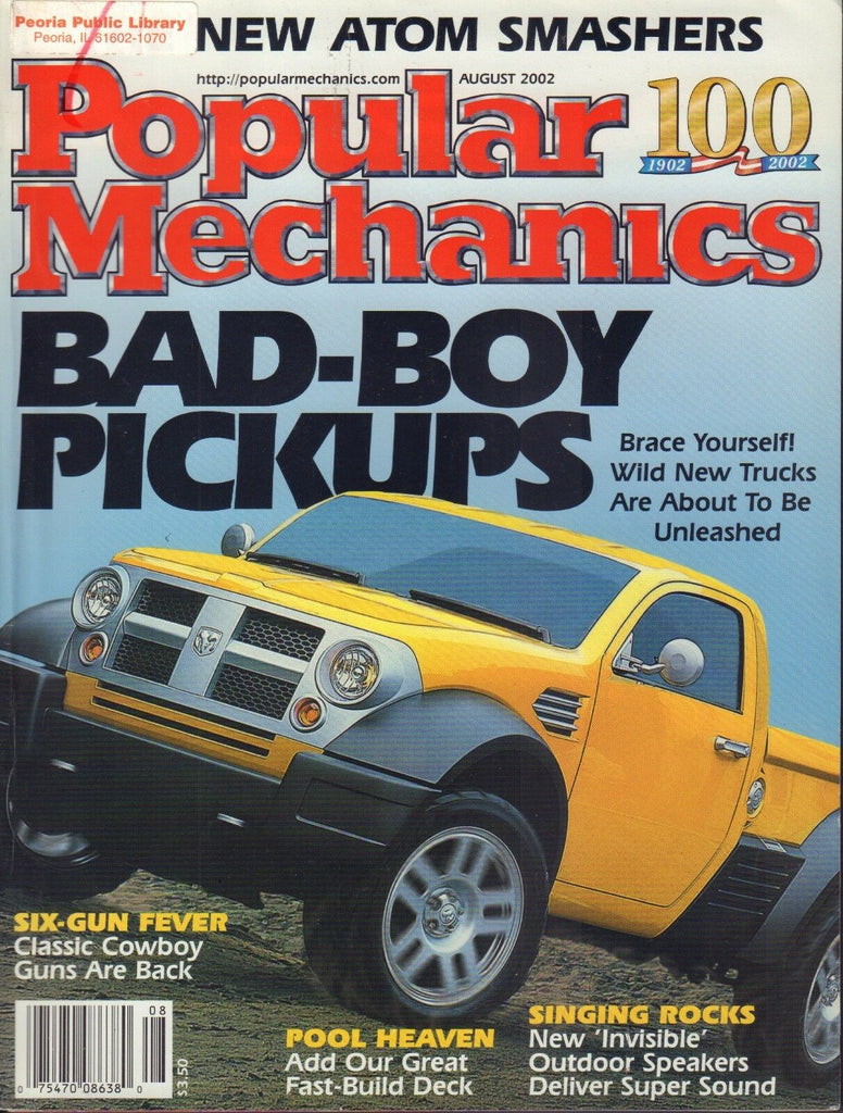 Popular Mechanics Magazine August 2002 Pickups Atom Smashers 071417nonjhe