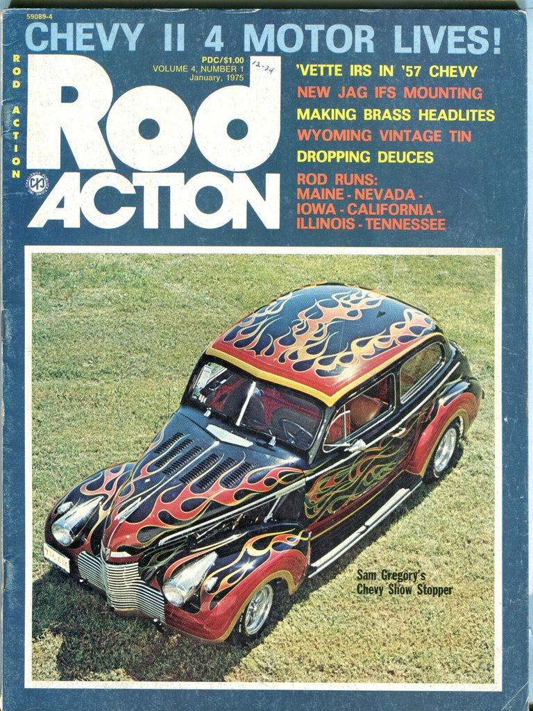 Rod Action Magazine January 1975 Sam Gregory Chevy EX No ML 031617nonjhe