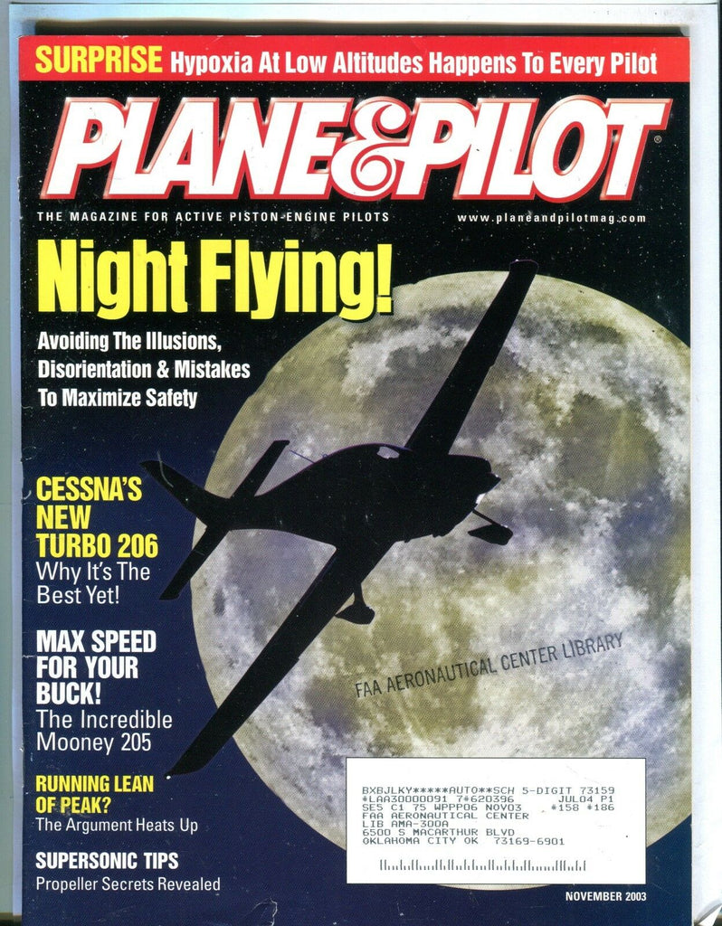 Plane & Pilot Magazine November 2003 Night Flying EX w/ML FAA Library 101916jhe