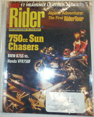 Rider Magazine 750cc Sun Chasers Alpine Adventure November 1992 041015R