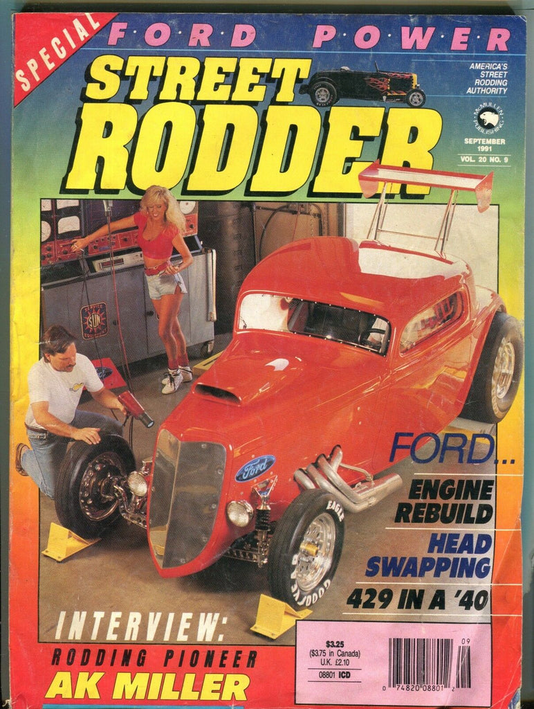 Street Rodder Magazine September 1991 Ak Miller VG No ML 042117nonjhe