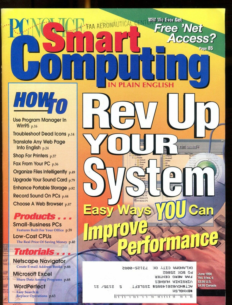 Smart Computing Magazine June 1998 Rev Up Your System FAA EX w/ML 022417nonjhe