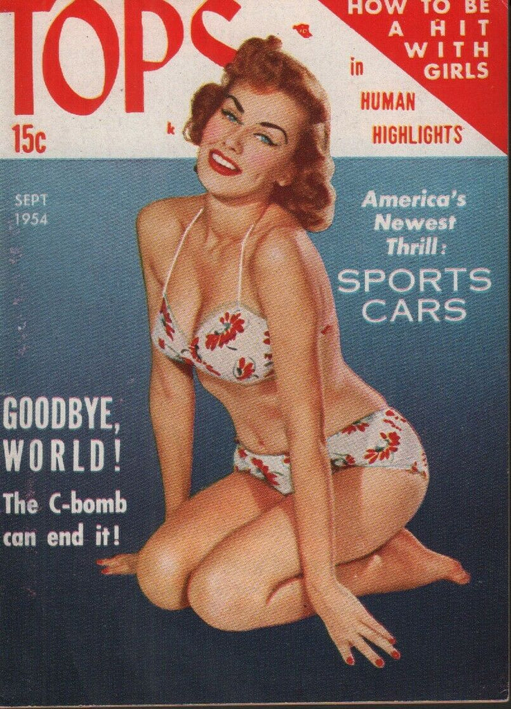 TOPS Digest September 1954 Honey Merrill Cheesecake Pin Up 070819AME