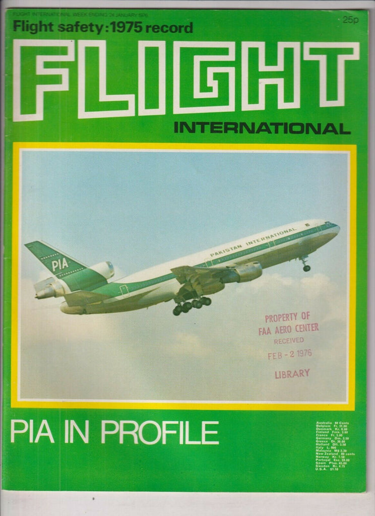 Flight International Mag Pia In Profile & Safety January 24, 1976 022420nonr