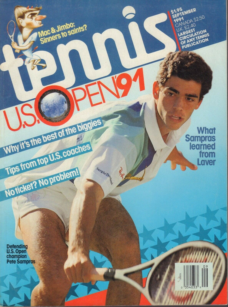 Tennis September 1991 Stefan Edberg Derrick Rostagno Cindy Hahn 021419DBE