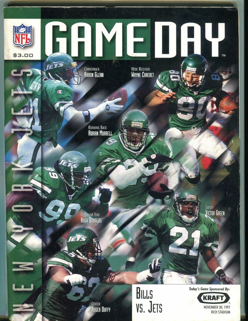 GameDay Magazine Bills vs. Jets 1997 Aaron Glenn EX 051717nonjhe