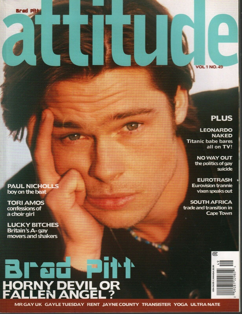 Attitude UK Gay Interest Vol 1 #49 Brad Pitt Leonardo DiCaprio 031120AME2