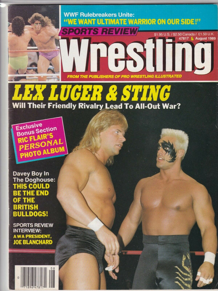 Sports Review Wrestling Lex Luger Sting Ric Flair August 1989 060519nonr
