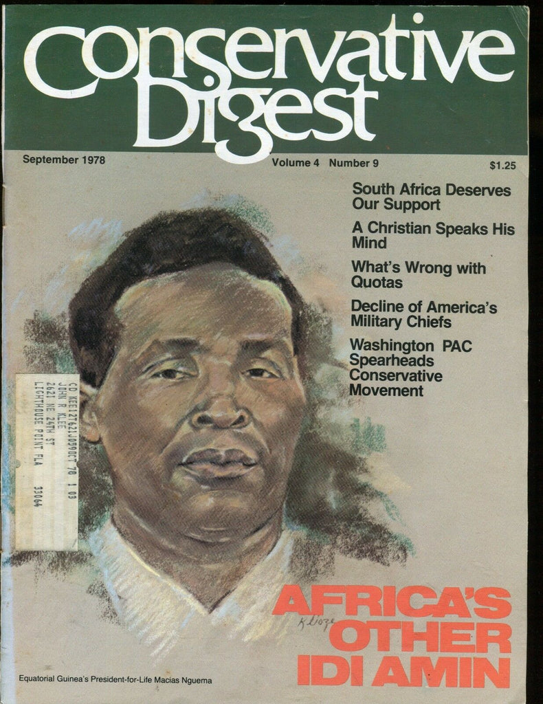 Conservative Digest Magazine September 1978 EX w/ML 010517jhe