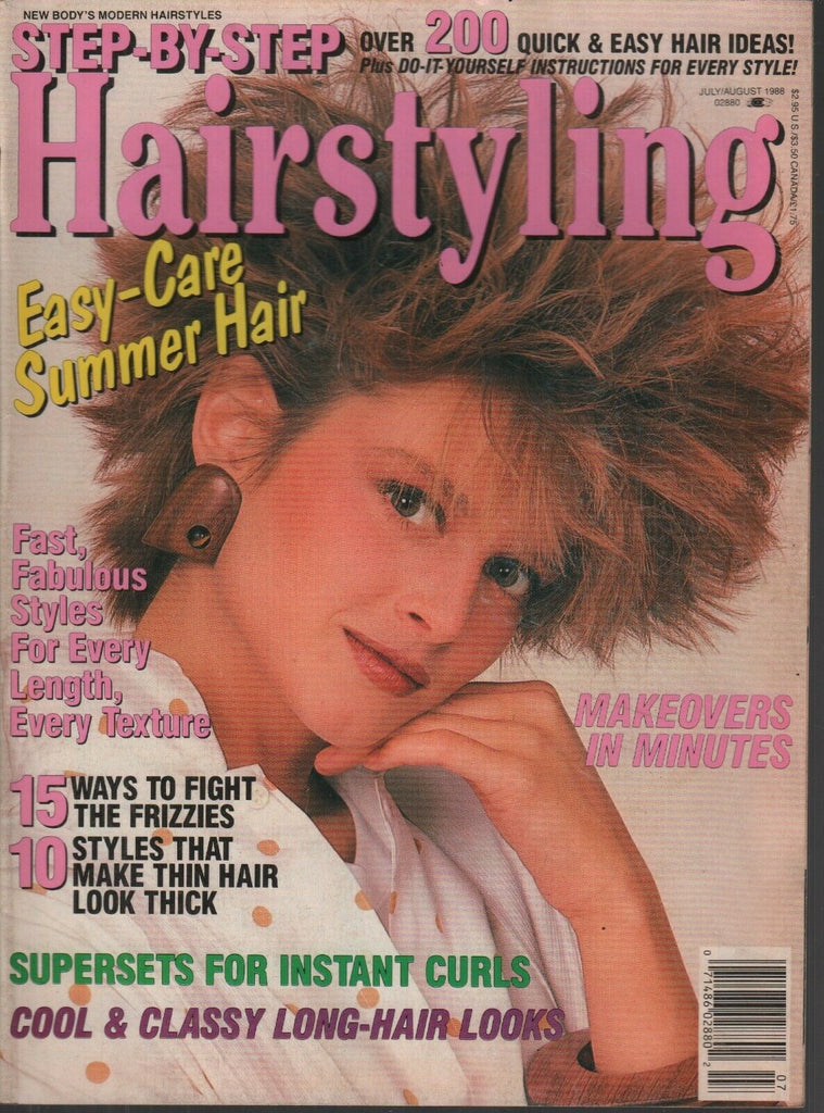 Step by Step Hairstyling July/Aug 1988 Vintage Hairstyle Magazine 072919AME
