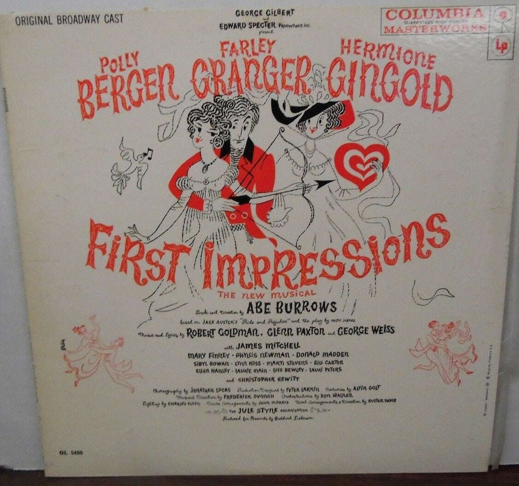 First Impressions the new musical orig. broadway cast OL5400 042918LLE