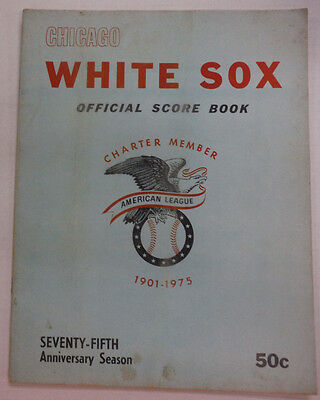 Chicago White Sox Magazine Official Score Book 75th Anniversary 1975 052115R2
