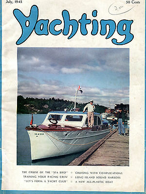 Yachting Magazine July 1945 Cruise Of The Sea Bird VGEX 041216jhe