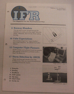 IFR Pilot Magazine Runway Blunders & False Expectations August 1994 FAL 061815R