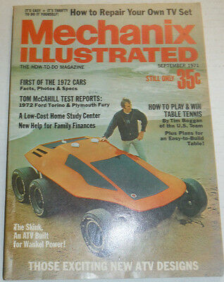Mechanix Illustrated Magazine ATV Designs & Tom McCahill September 1971 120414R