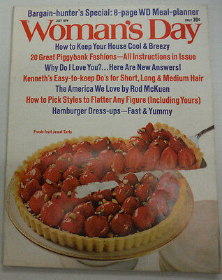 Woman's Day Magazine Fresh Fruit Jewel Tarts July 1974 071115R