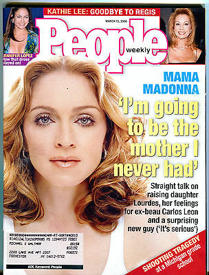 People Magazine March 13 2000 Madonna Kathie Lee Gifford EX 012116jhe