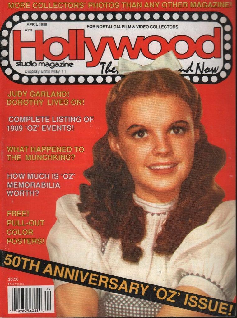 Hollywood Sudio Magazine April 1989 Judy Garland OZ Anniversary Issue 100218ame