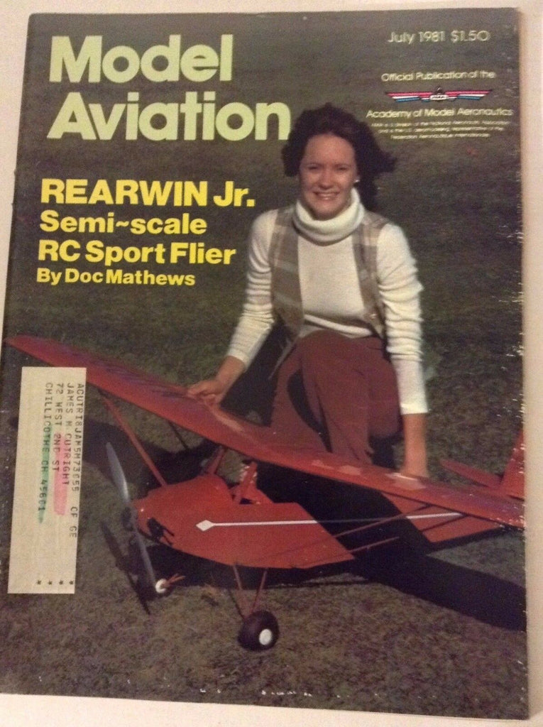 Model Aviation Magazine Rearwin Jr. Semi Scale July 1981 041417nonrh