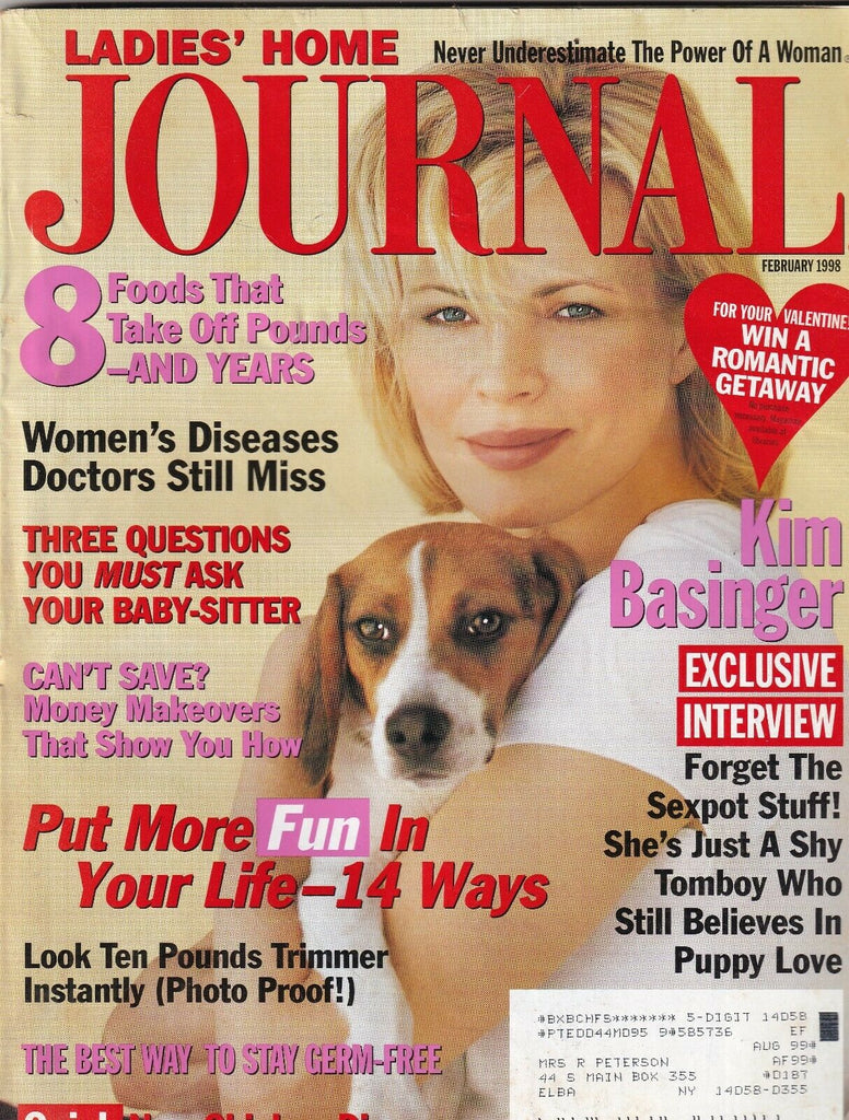 Ladies' Home Journal Mag Kim Bassinger Fun Life February 1998 092819nonr