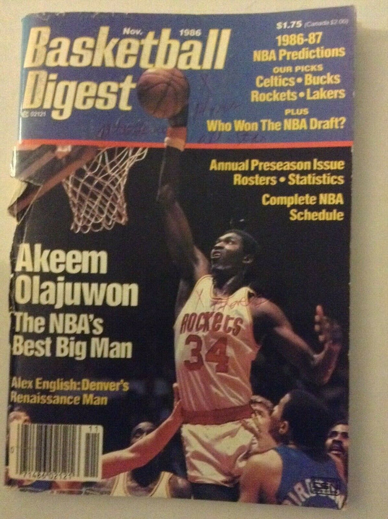 Basketball Digest Akeem Olajuwon Alex English November 1986 042519nonrh