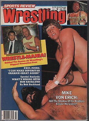 Sports Review Wrestling July 1985 Mike Von Erich EX 120815DBE
