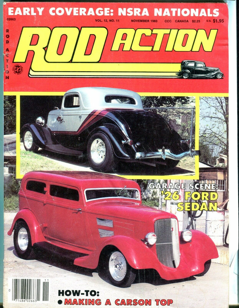 Rod Action Magazine November 1983 '26 Ford Sedan VG No ML 030617nonjhe