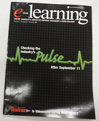 E-Learning Magazine Checking The Industry's Pulse October 2001 FAL 071615R