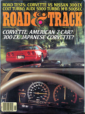 Road & Track Magazine January 1984 Corvette American Z-Car VGEX 010416jhe2