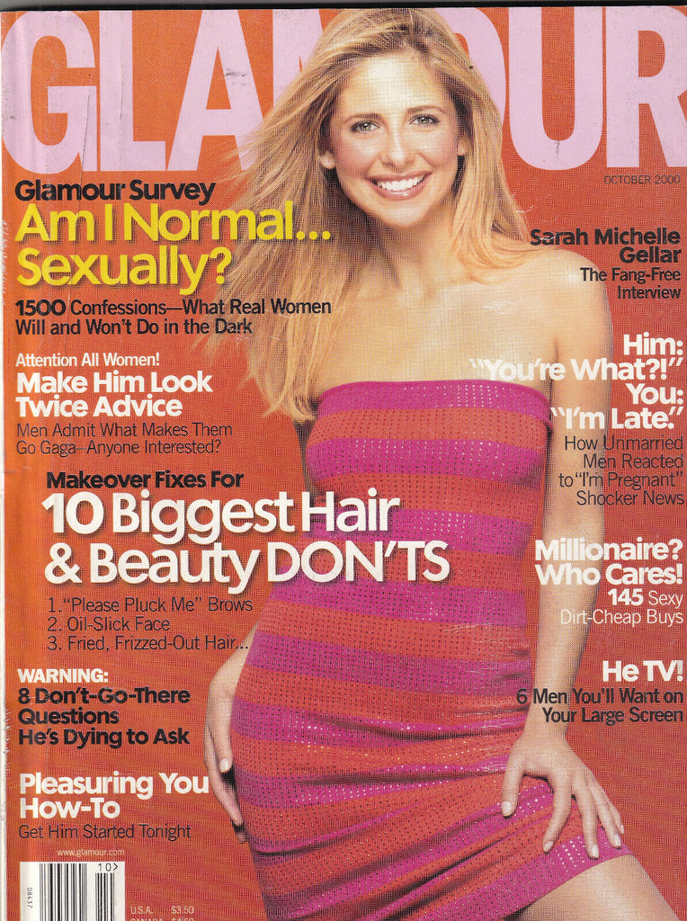 Glamour Sarah Michelle Gellar 10 Hair Don'ts October 2000 101819nonr