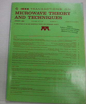 IEEE Microwave Theory And Techniques Magazine No.1 January 1982 071315R