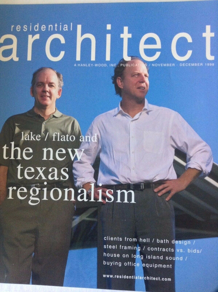 Residential Architect Magazine Lake & Flato Texas December 1998 081817nonrh2
