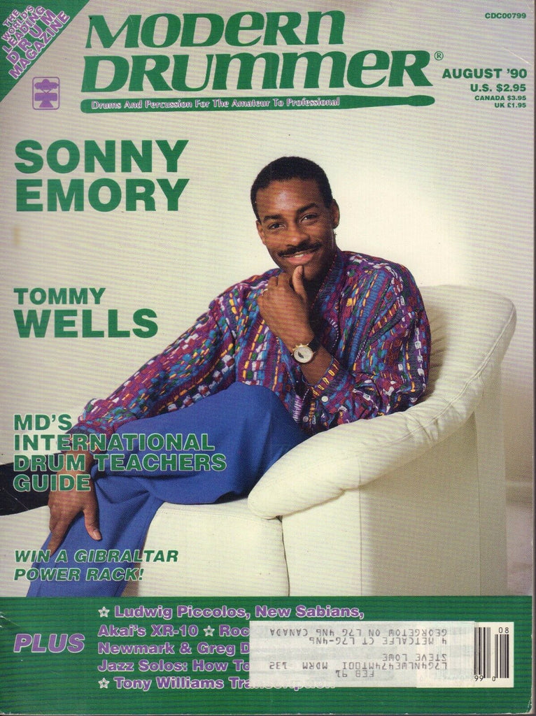 Mondern Drummer August 1990 Sonny Emory, Tommy Wells w/ML 040717nonDBE2