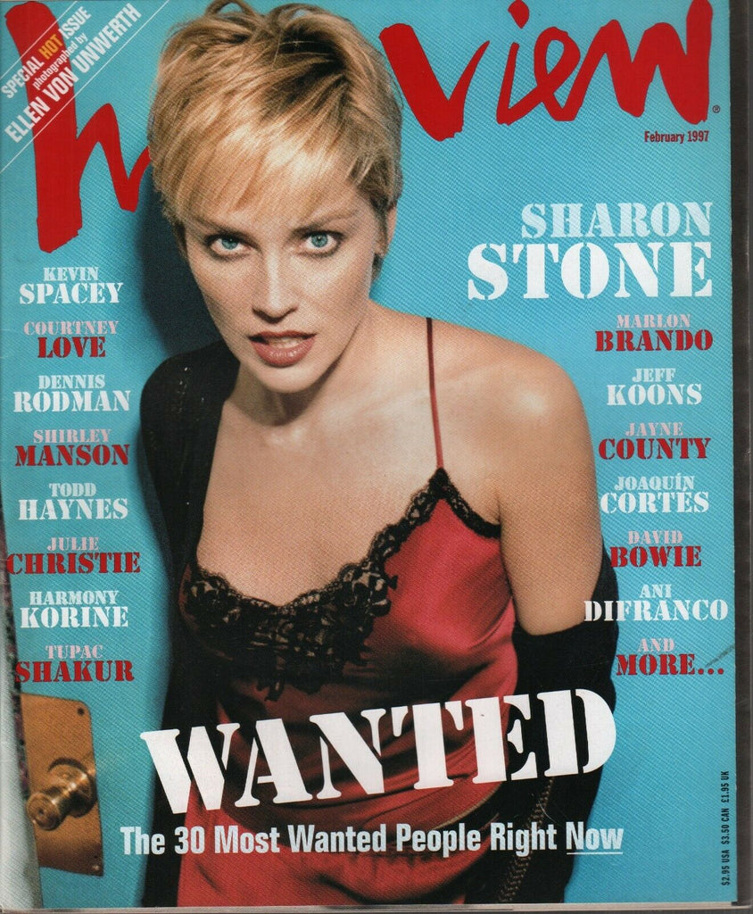 Interview February 1997 Sharon Stone Courtney Love Tupac Shakur 090419AME