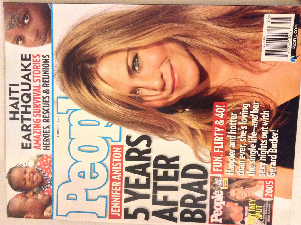 People Weekly Magazine Jennifer Aniston Brad Pitt February 1, 2010 081017nonrh