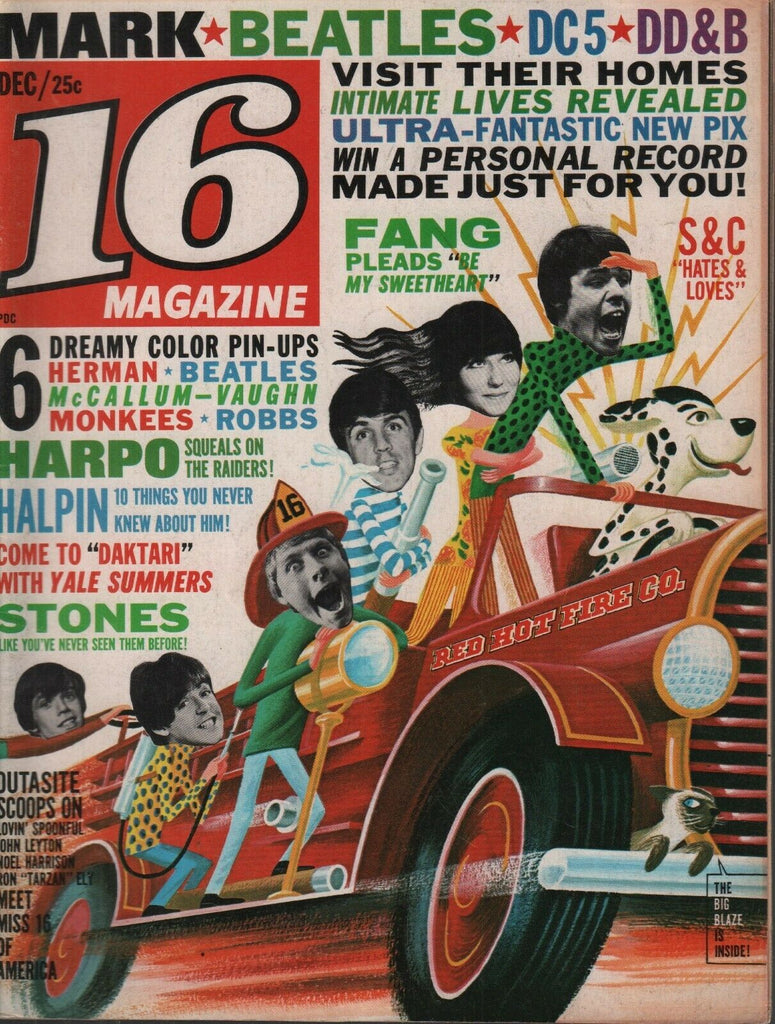 16 Magazine December 1966 The Beatles The Rolling Stones John Leyton 093019AME3