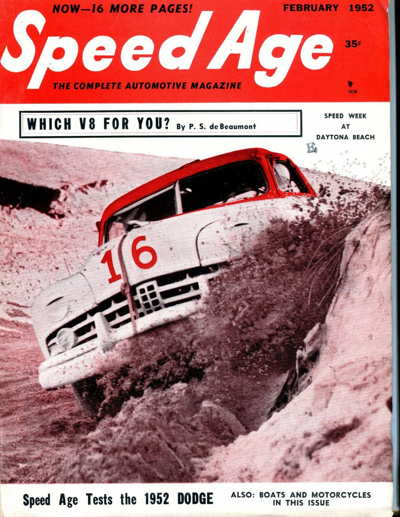 Speed Age Magazine February 1952 Dodge V8 VG No ML 052117nonjhe