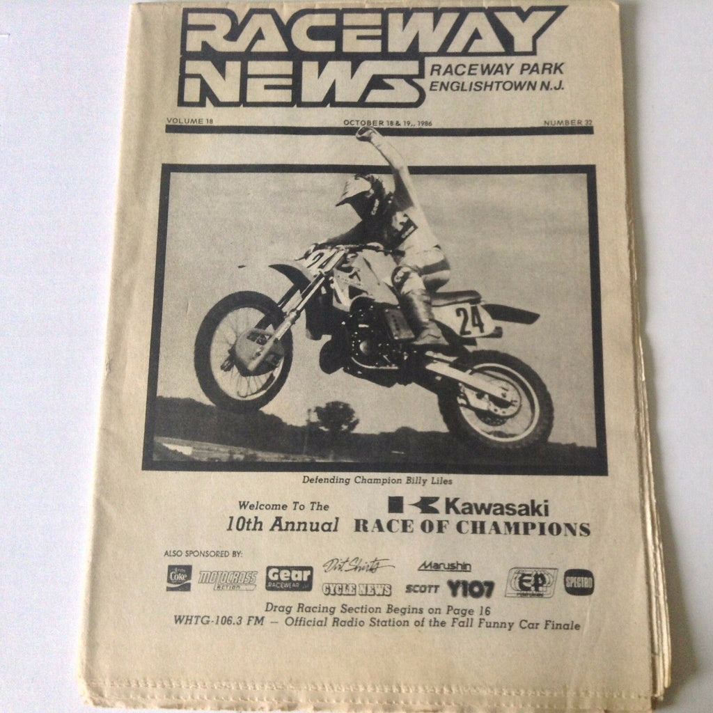 Raceway News Magazine 10th Annual Race Of Champs October 18, 19 1986 052117nonrh