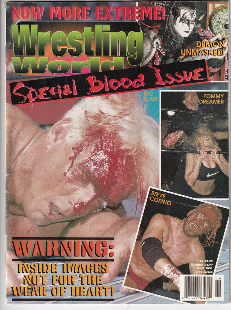 Wrestling World Magazine Blood Special Tommy Dreamer June 2001 052819nonr