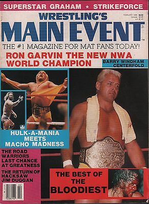 Wrestlings Main Event February 1988 Hulk Hogan, Barry Windham VG 011916DBE