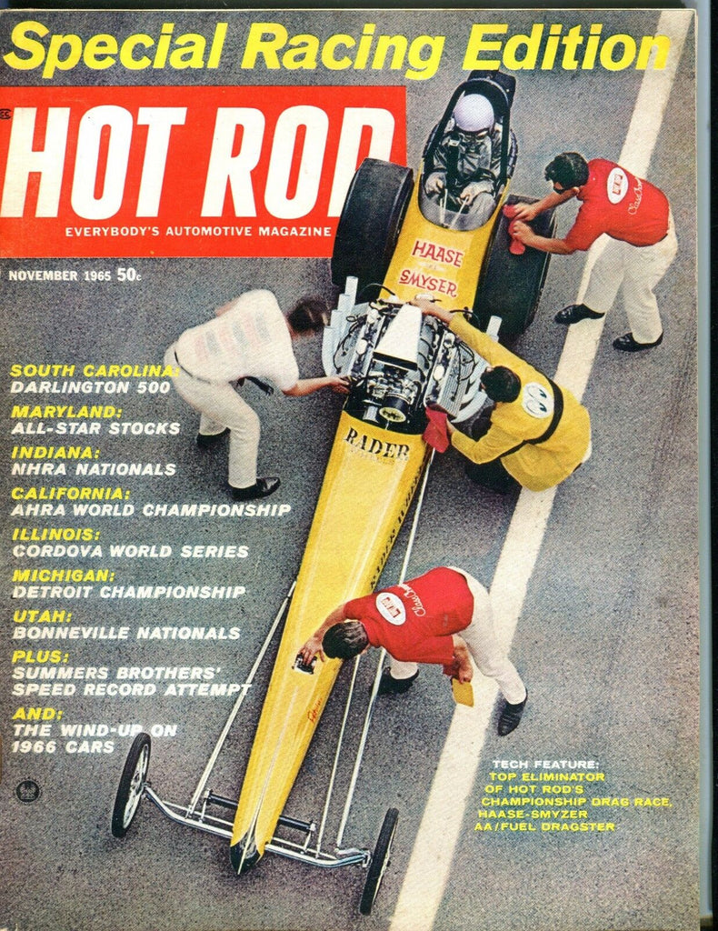 Hot Rod Magazine November 1965 Racing Edition EX No ML 050917nonjhe