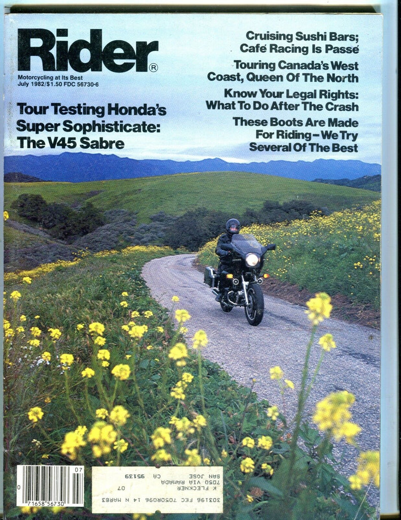 Rider Magazine July 1982 Honda V45 Sabre EX w/ML 050917nonjhe