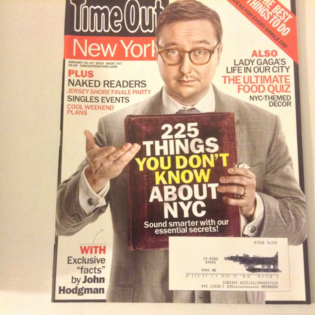 Time Out New York Magazine John Hodgman NYC January 21-27, 2010 052217nonrh
