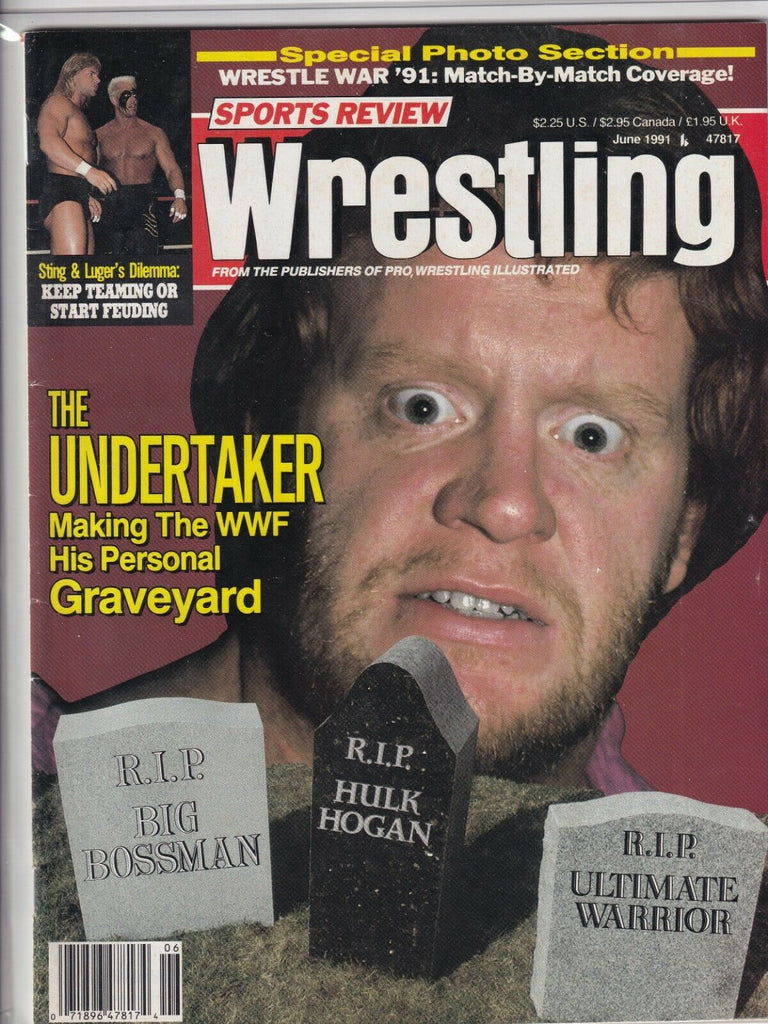 Sports Review Wrestling Undertaker Lex Luger Sting June 1991 060419nonr