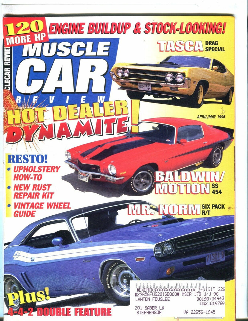 Muscle Car Review Magazine April 1996 Tasca EX w/ML 050717nonjhe