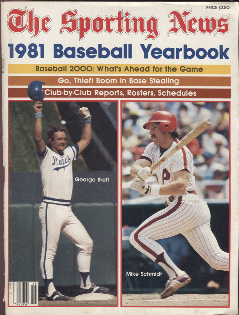 The Sporting News 1981 Baseball Yearbook George Brett Mick Schmidt 041020DBE
